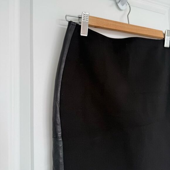 DANIER | Leather accent pencil skirt - Picture 2 of 9
